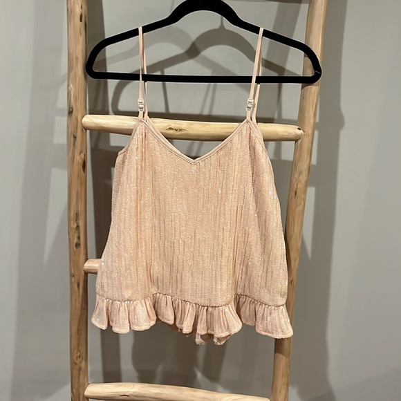 Anthropologie sequins peplum tank top - Picture 3 of 3